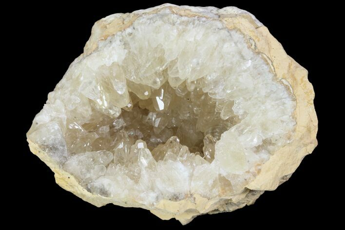 Fluorescent Calcite Geode Half - Morocco #89687